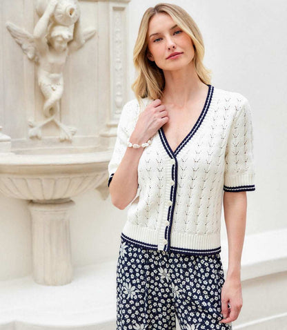 Short Sleeve Cardigan Sweater