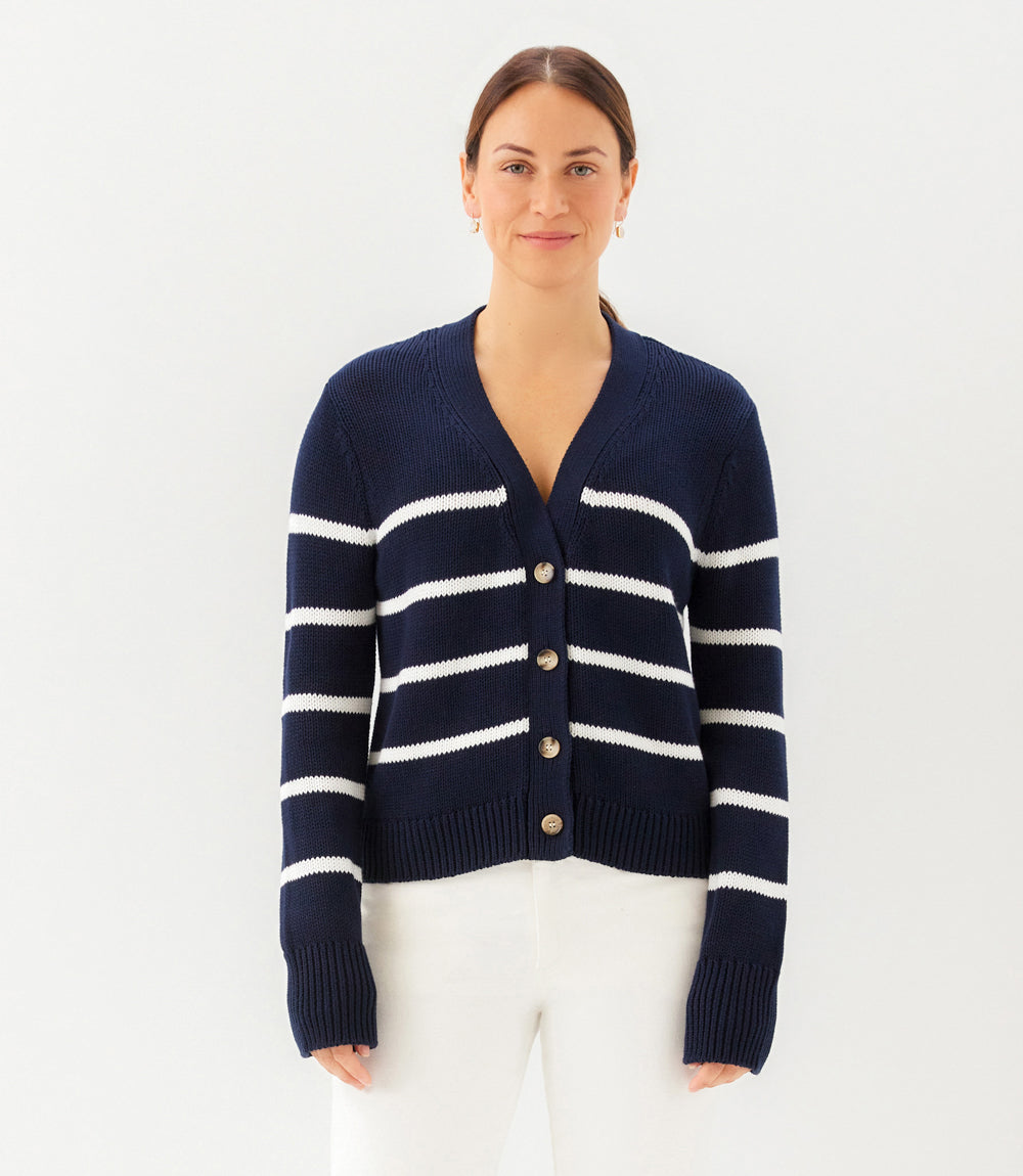 Stripe Cardigan Sweater