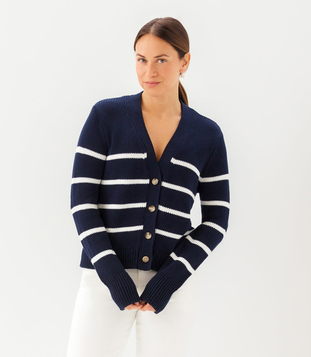 Stripe Cardigan Sweater