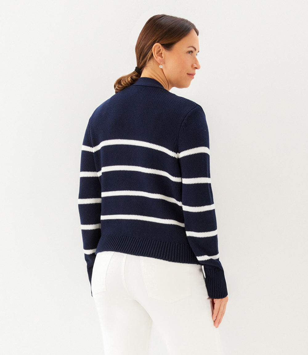 Stripe Cardigan Sweater