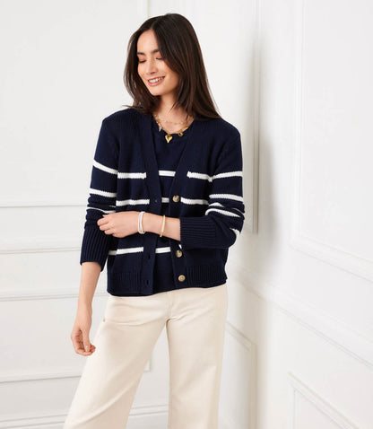 Stripe Cardigan Sweater