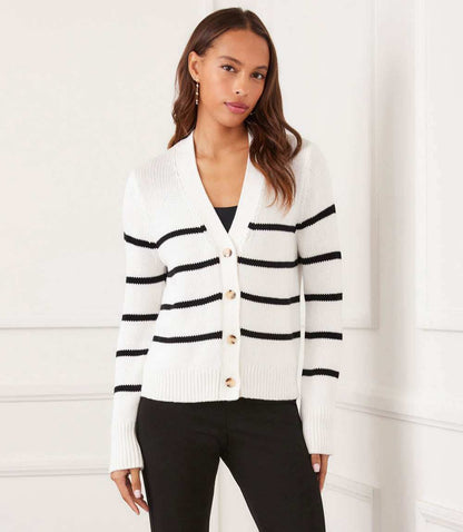 Stripe Cardigan Sweater