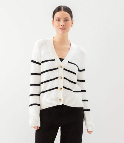 Stripe Cardigan Sweater