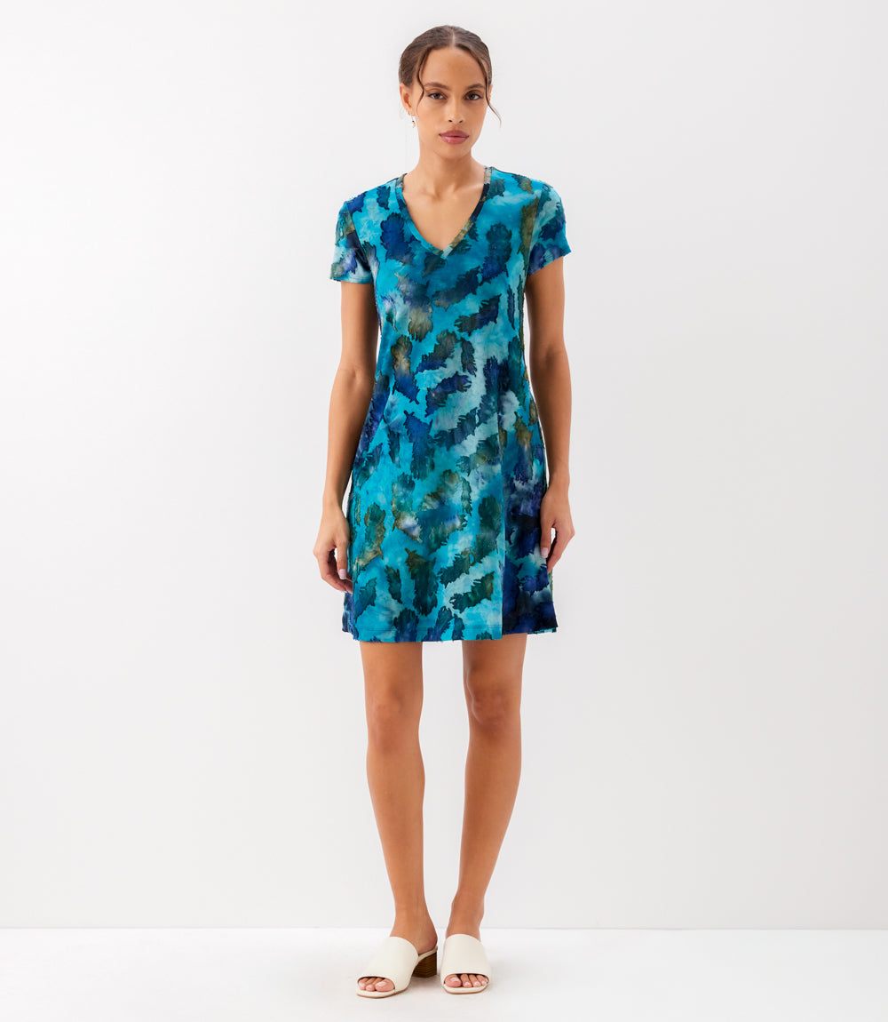 Short Sleeve A-Line Dress