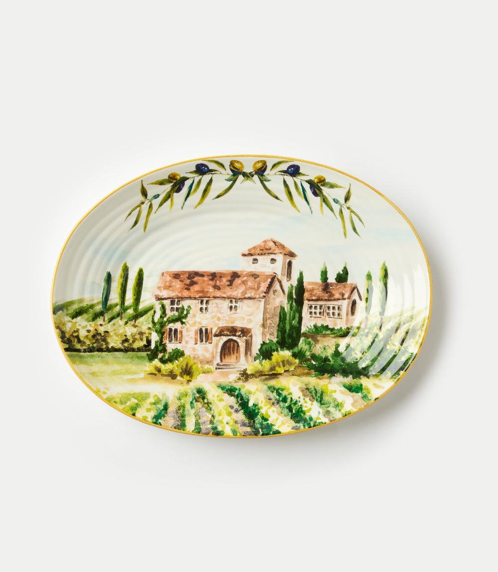 Tuscany Ceramic Oval Serving Platter