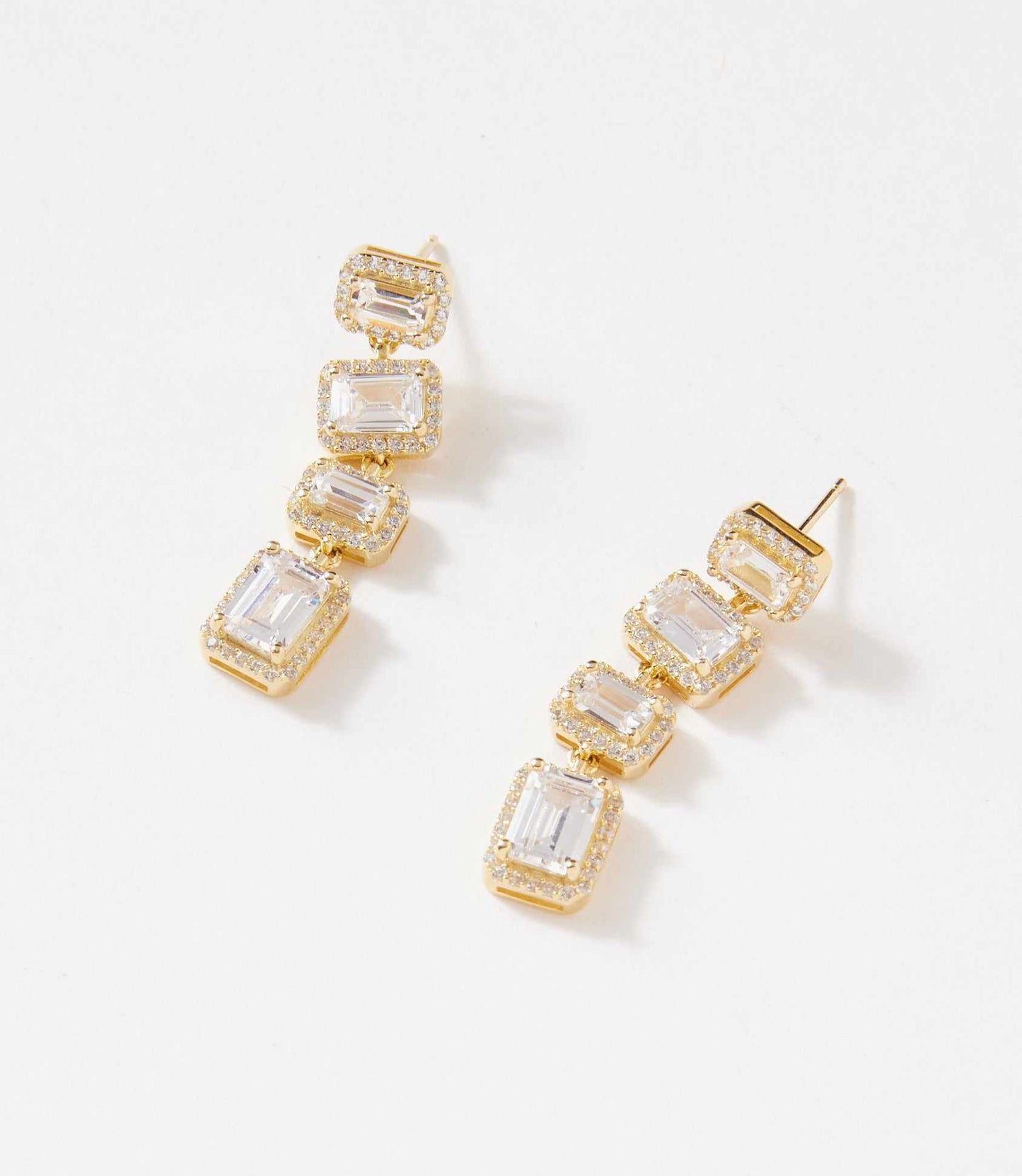 Triple Crystal Earrings