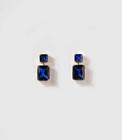 Princess Cut Drop Earrings