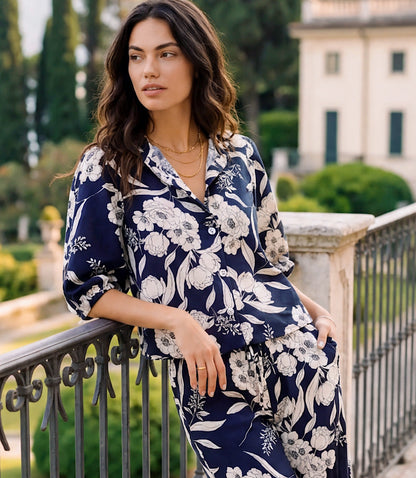 Puff Sleeve Button Front Top