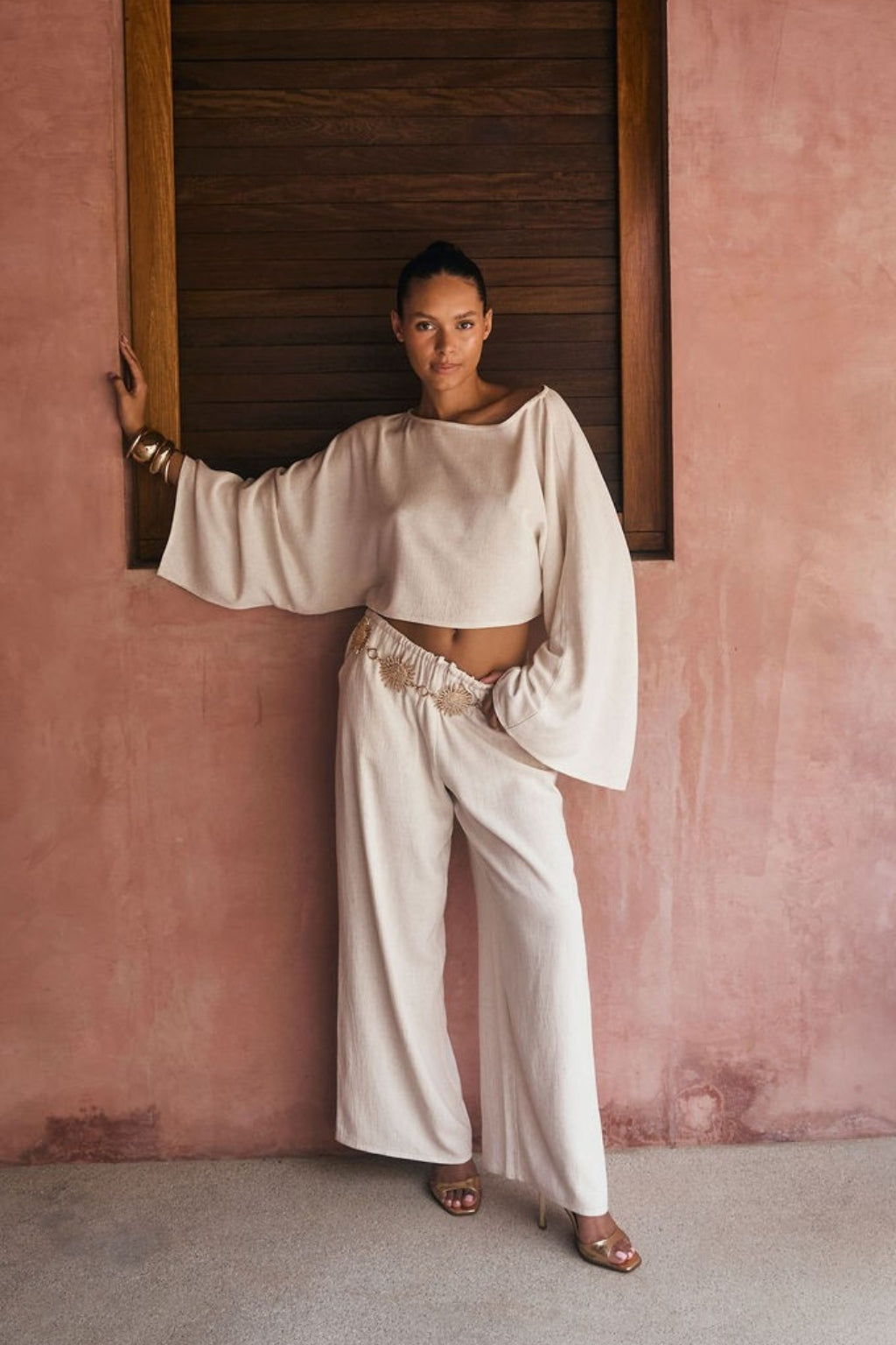 Clear Breeze White Linen Top