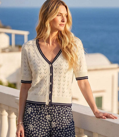 Short Sleeve Cardigan Sweater
