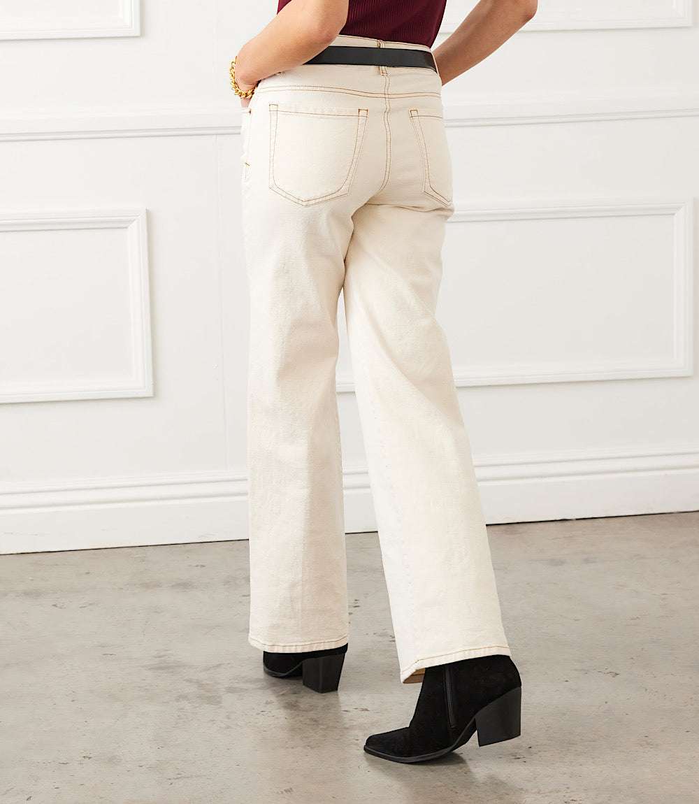 Full Length Wide-Leg Jeans