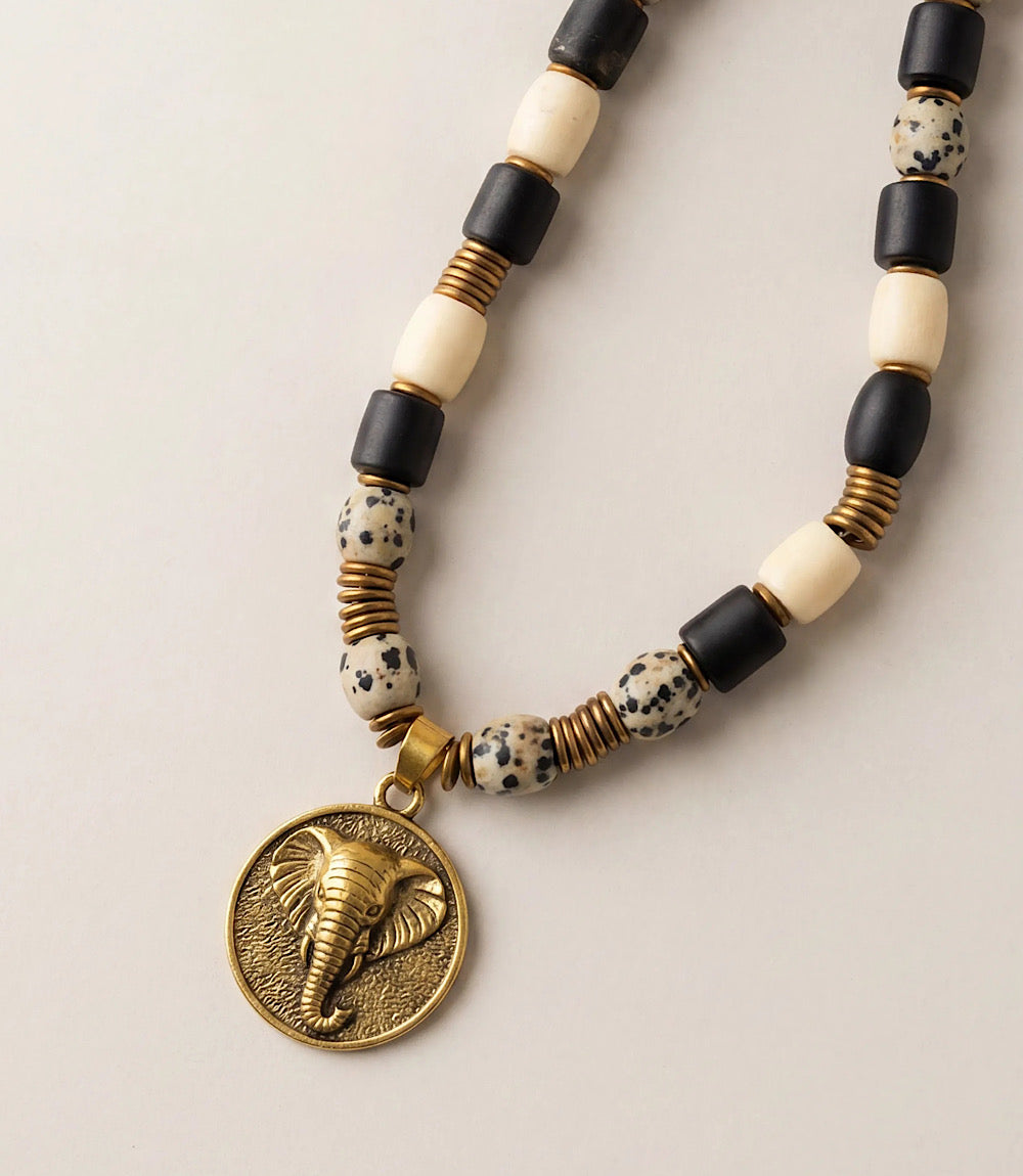 Vintage Elephant Pendant Necklace
