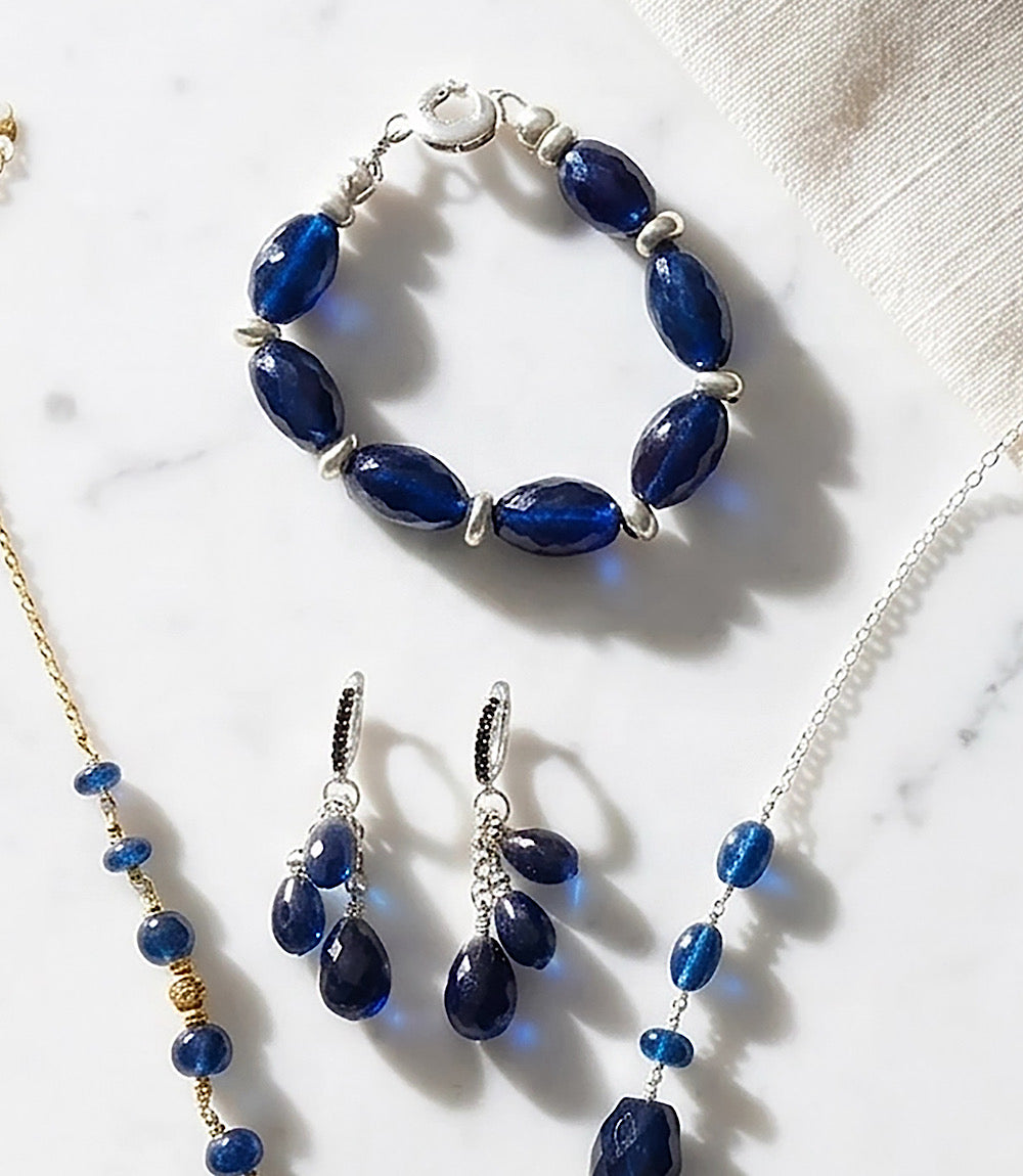 Beaded Sapphire Bracelet