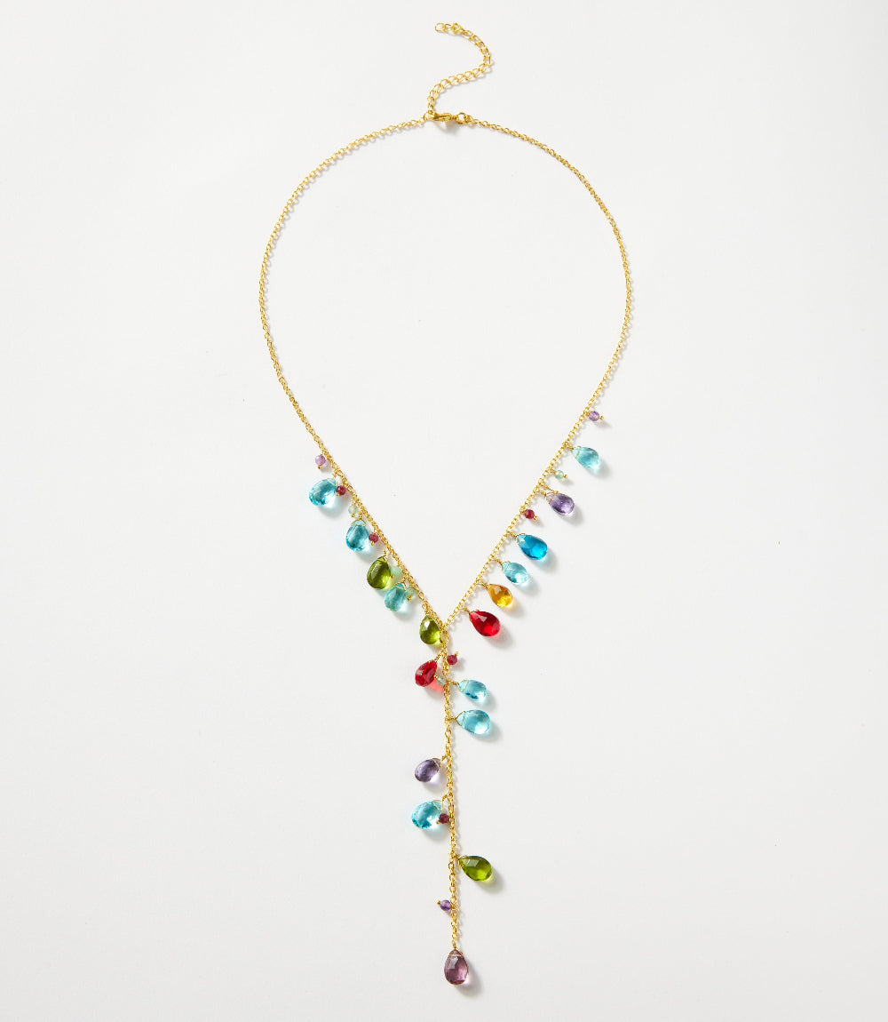 Gemstone Lariat Necklace