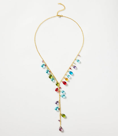 Gemstone Lariat Necklace