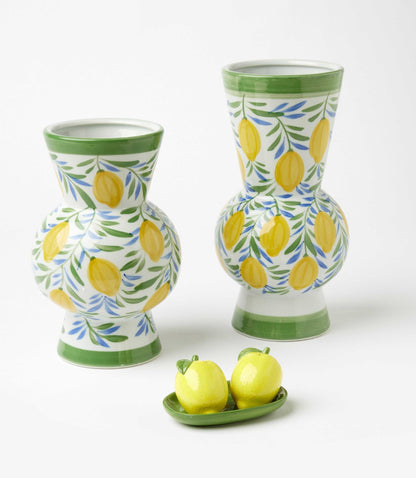 Hand-Painted Small Lemon Vase