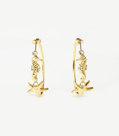 Starfish Hoop Earrings