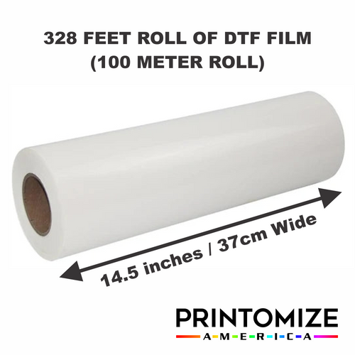 14.5" (37cm) x 328 Feet Roll Of DTF Film - Double Sided Instant Hot Peel