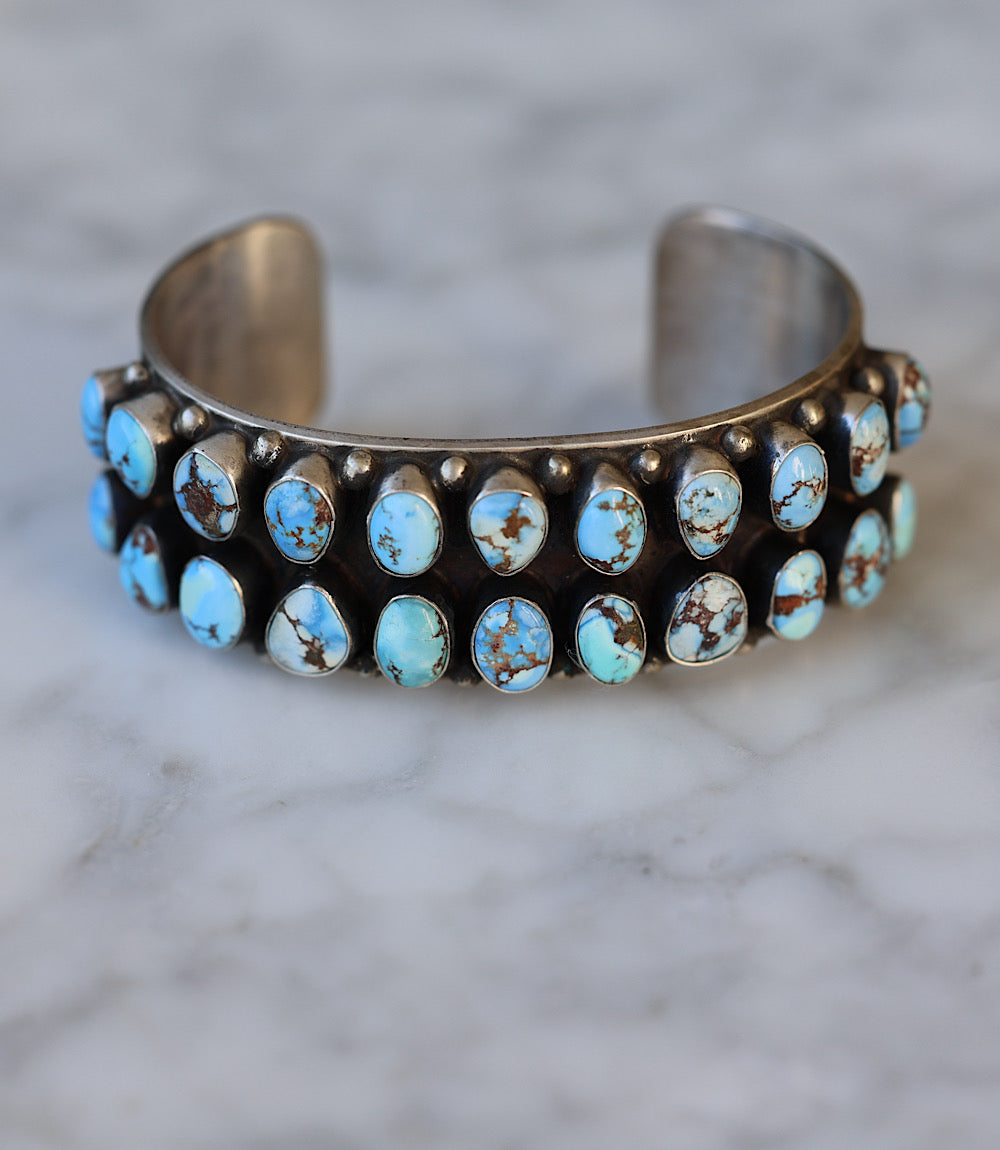 Sterling Silver Golden Hill Turquoise Bracelet