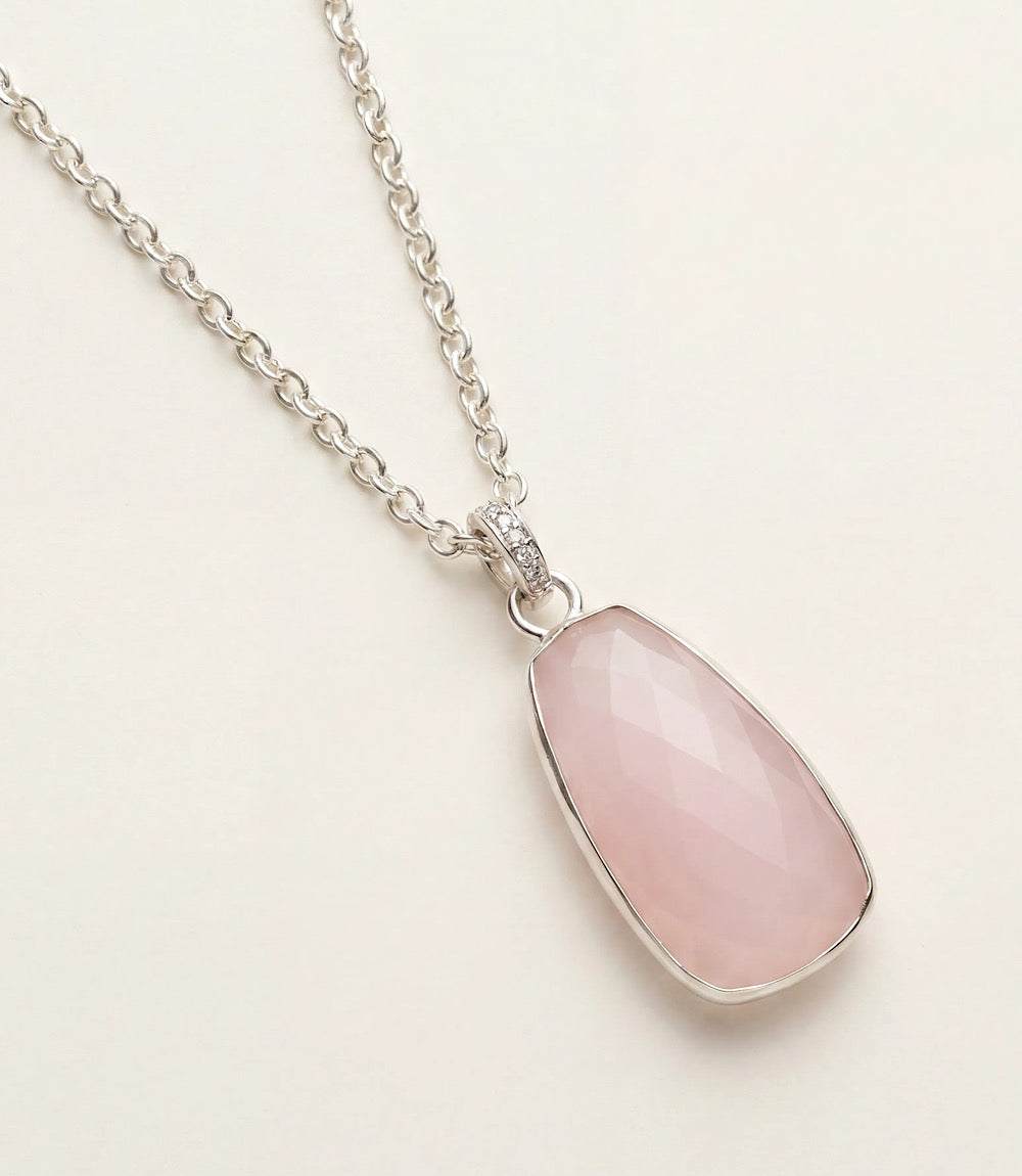 Pink Opal Pendant Necklace