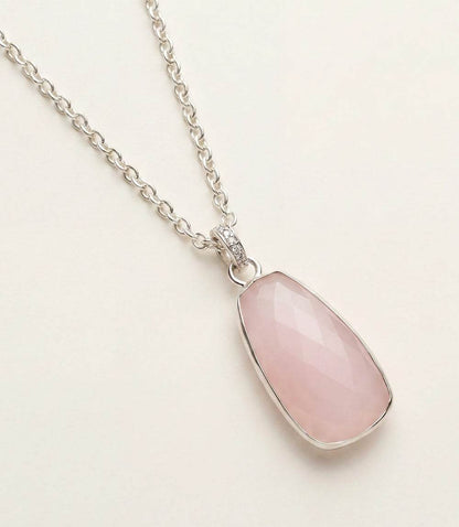 Pink Opal Pendant Necklace