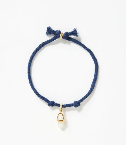 Moonstone Point Cord Bracelet