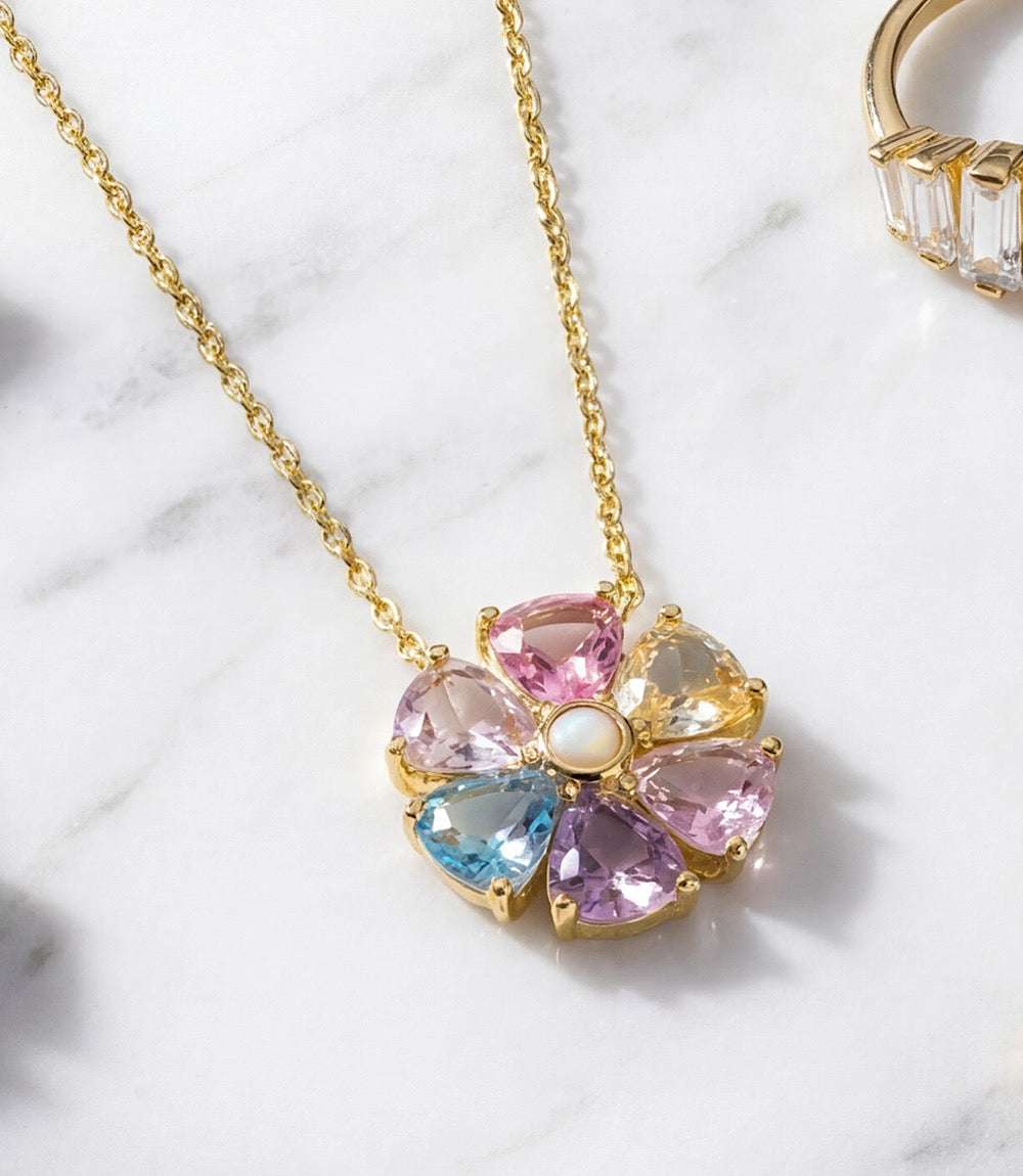 Crystal Pinwheel Necklace