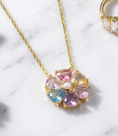Crystal Pinwheel Necklace