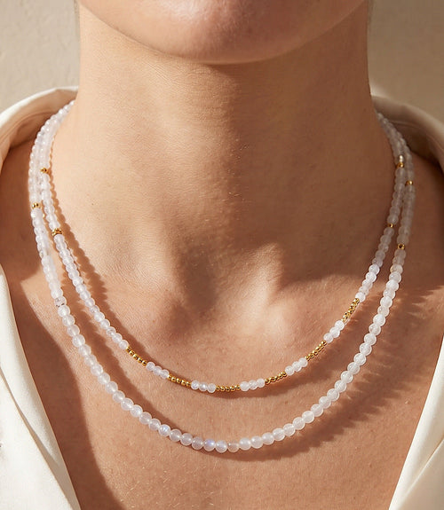 Beaded Moonstone Necklace