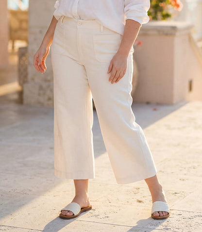 Plus Size Lauren Patch Pocket Cropped Pants