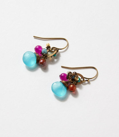 Jasper And Czech Glass Earrings