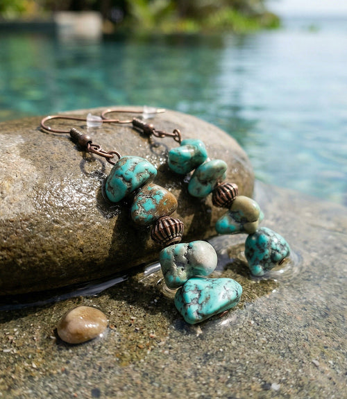 Stacked Turquoise Earrings