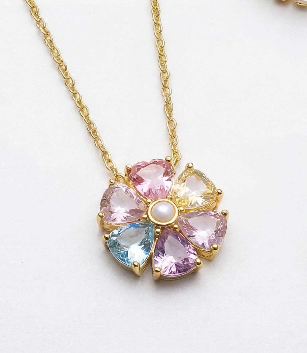 Crystal Pinwheel Necklace