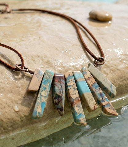 Jasper Slab Necklace