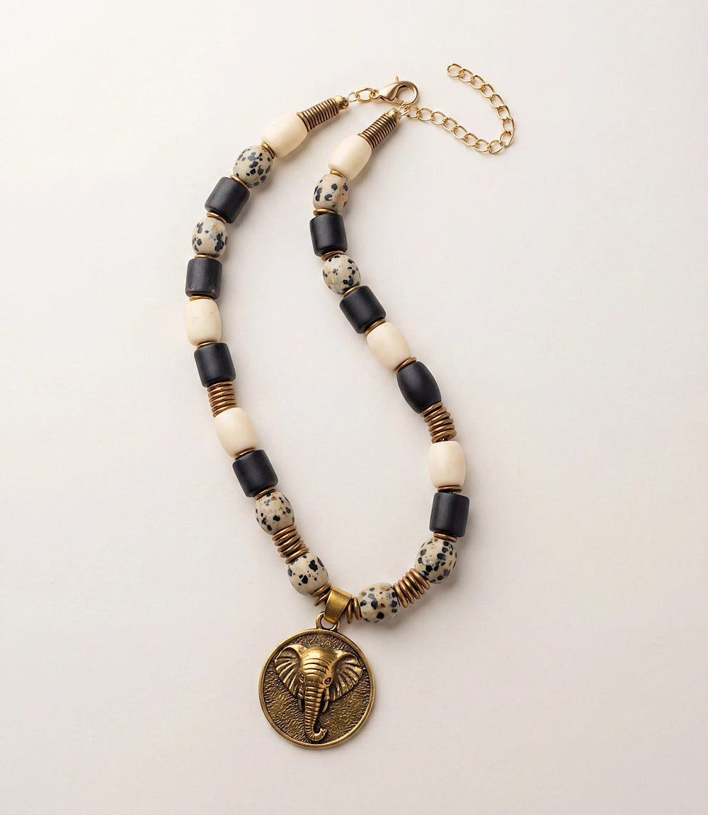 Vintage Elephant Pendant Necklace