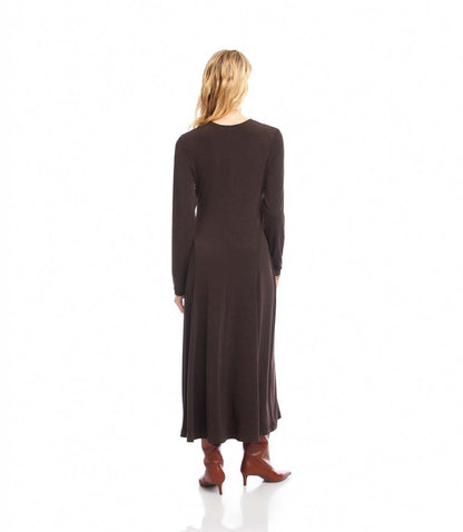 Kate V-Neck Midi Travel Jersey Dress