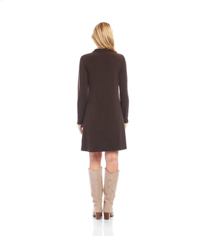 Petite Size Zip-Up Travel Jersey Dress