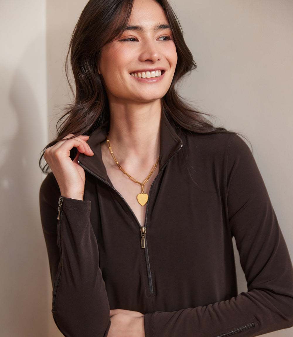 Petite Size Zip-Up Travel Jersey Dress