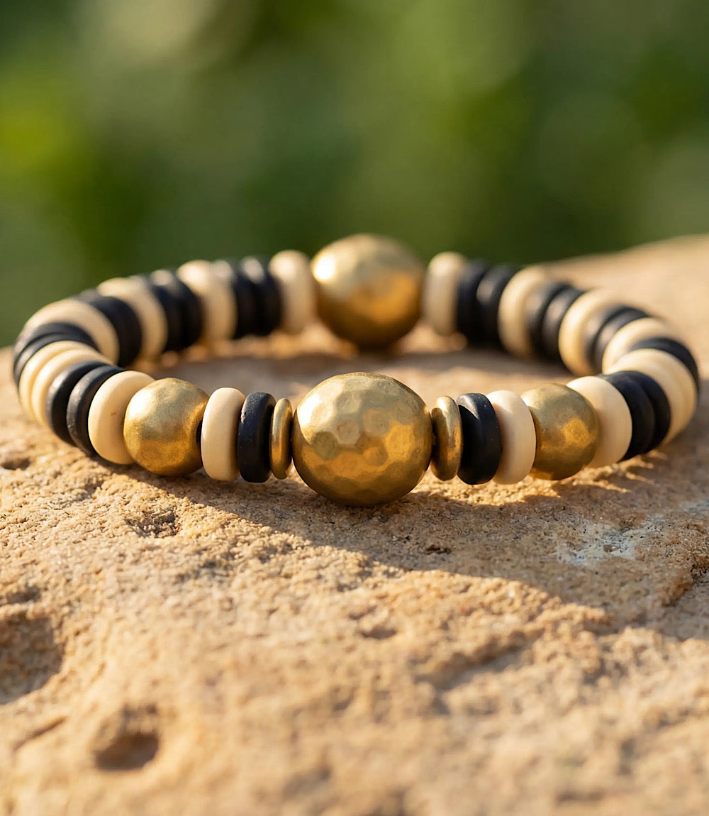 Natural Beaded Shell Bracelet