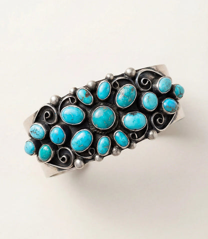 Embellished Turquoise Cuff Bracelet