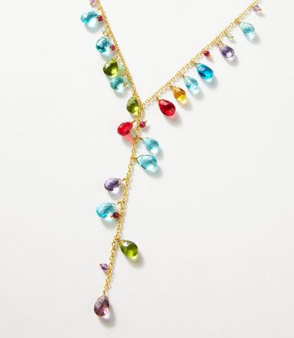 Gemstone Lariat Necklace