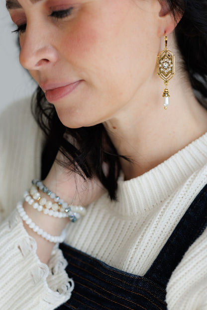 Beautiful Pearl Drop Earrings