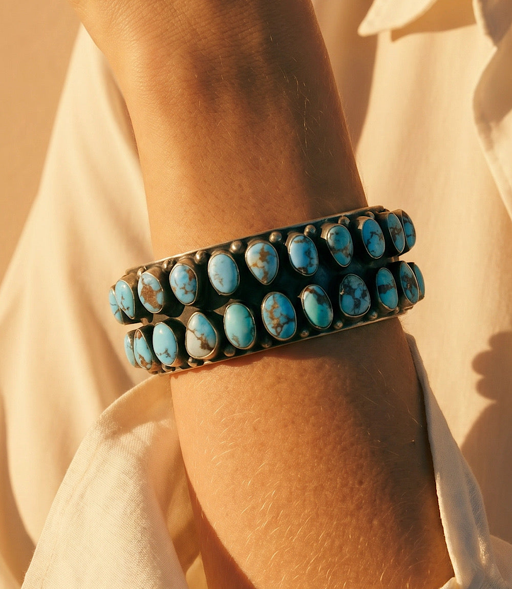 Sterling Silver Golden Hill Turquoise Bracelet
