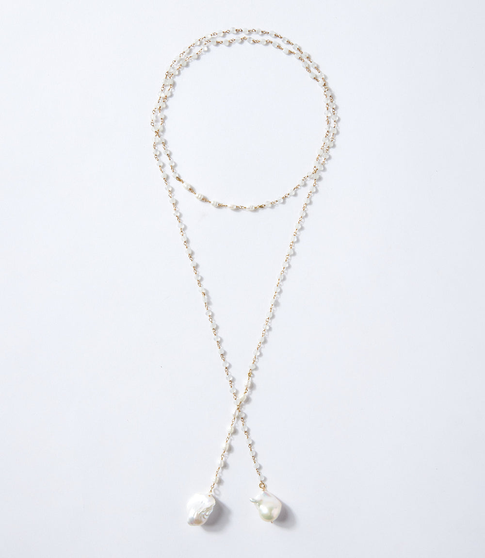 Pearl And Moonstone Necklace