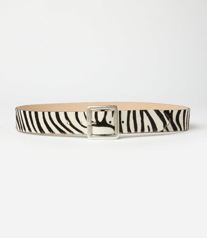 Streets Ahead Zebra Buckle Belt