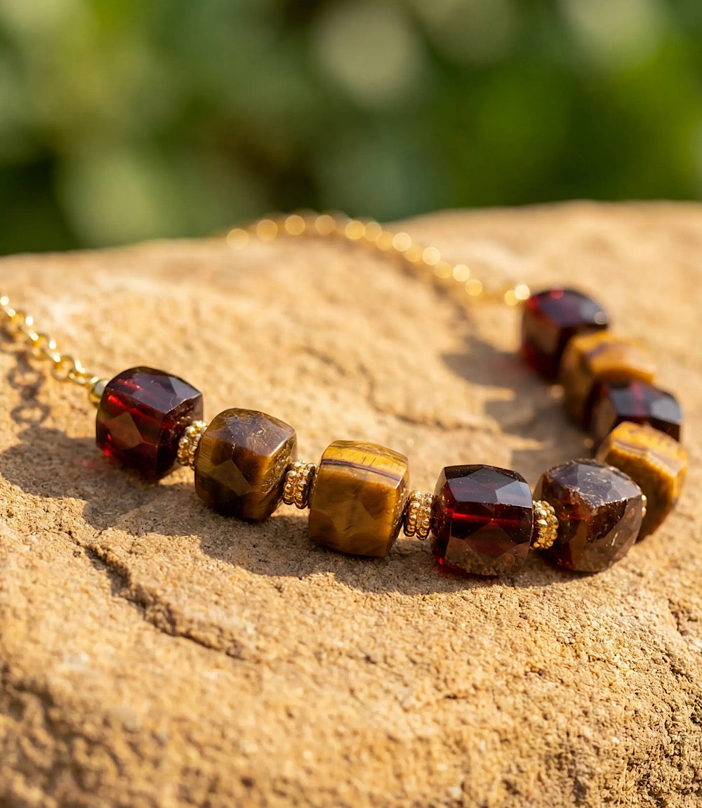 Tigers Eye Link Necklace