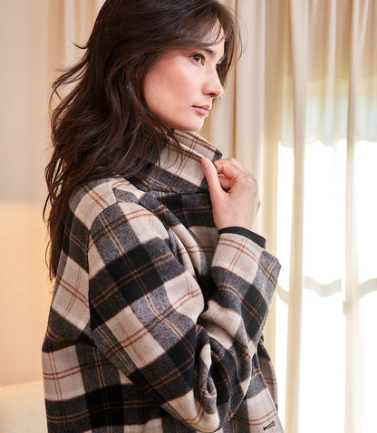 Oversized Brushed Plaid Blazer
