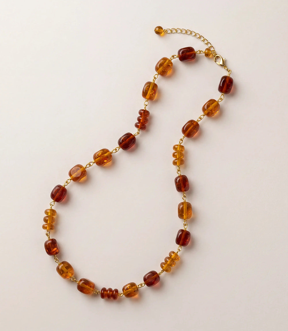Amber Link Necklace