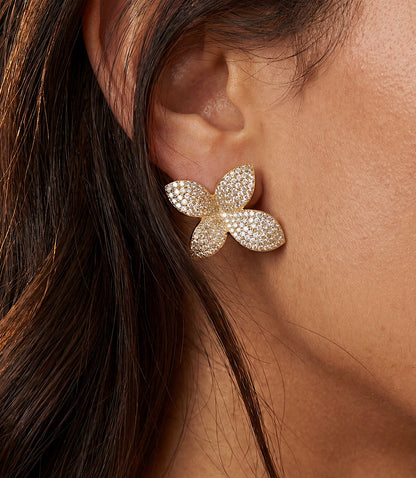 Golden Flower Earrings