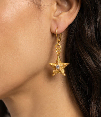 Starfish Crystal Earrings
